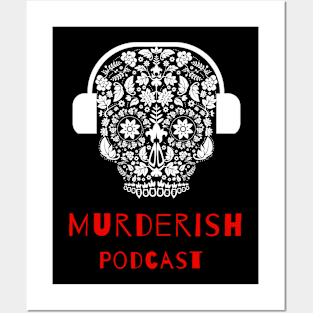 MURDERISH Skull Headphones Posters and Art